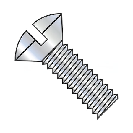 Usa Industrials #10-32 x 5/8 in Slotted Oval Machine Screw, Zinc Plated Steel BULK-SCRW-1367